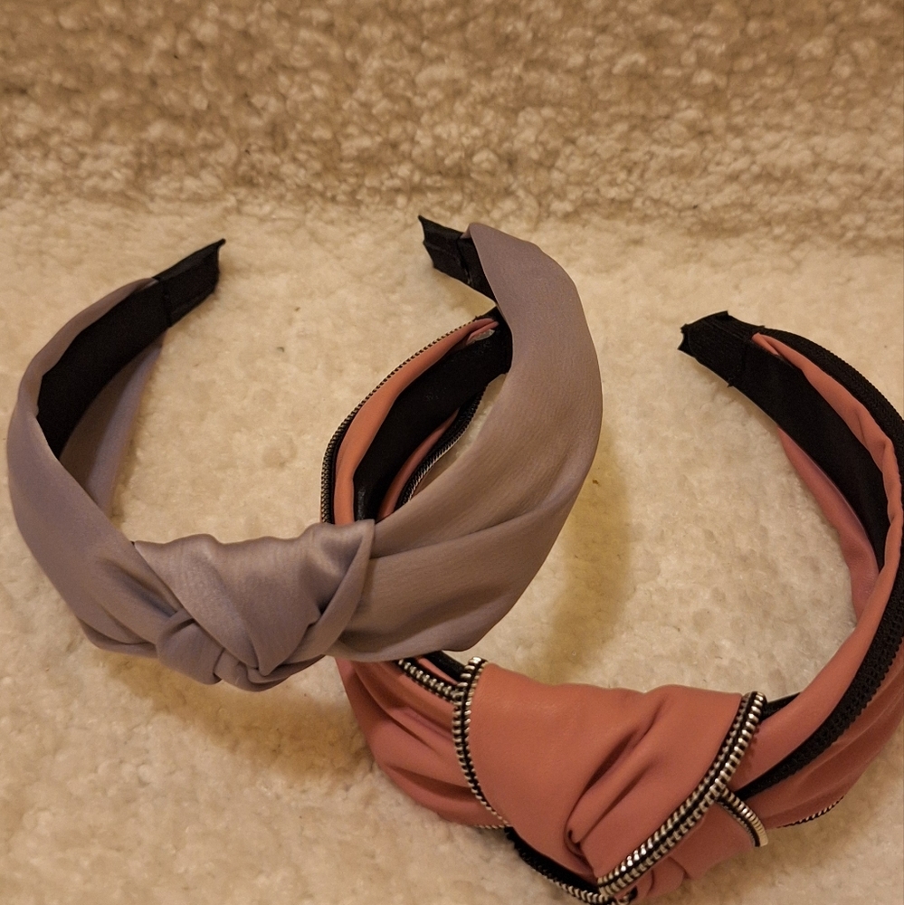 2 Stylish Pink and Purple Headbands
